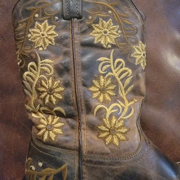 Laredo Brown Leather Western Boots - Picture 5 of 13